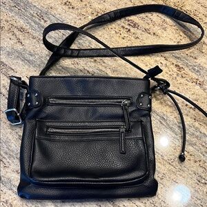 Claire’s Black Leather Crossbody Bag